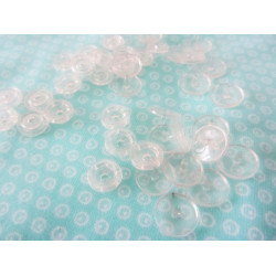 10x Kam Snaps Transparent - durchsichtig weiß